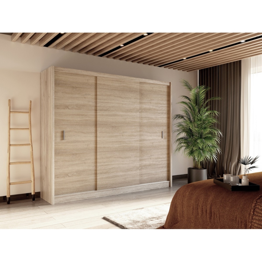 Гардероб с плъзгащи се врати SAPHIRA 250x215 см дъб сонома