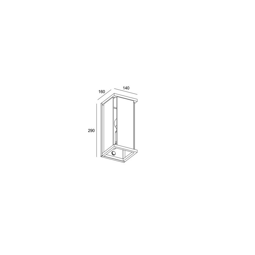 Gardino LX1465 - Екстериорна лампа със сензор MELISSA 1xE27/15W/230V IP54