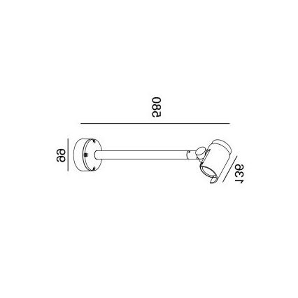 Gardino LX1674 - LED Екстериорен стенен спот ROSE LED/15W/230V IP65