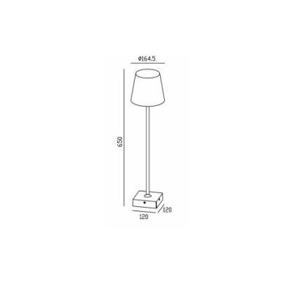 Gardino LX1793-650 - LED Екстериорен лампион VIOLA LED/7W/230V IP65