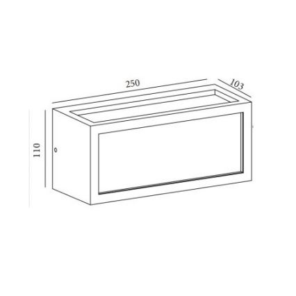 Gardino LX5705-LED - LED Екстериорен аплик BETULLA LED/18W/230V IP54