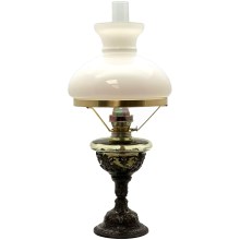 Газова лампа RŮŽENA 50 см горскозелен декориран с калай