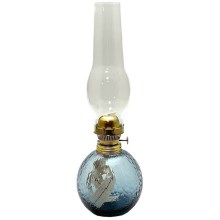 Газова лампа VANESA 38 см син опушен зърно