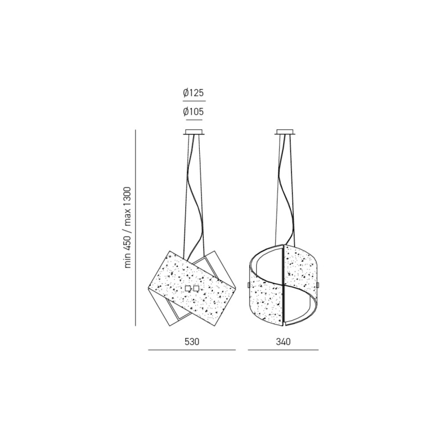 Gea Luce CAMILLA S G oro - Пендел CAMILLA 2xE27/70W/230V златист