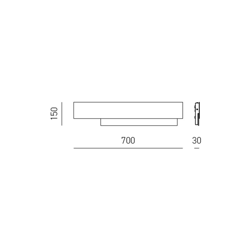 Gea Luce DOHA A G N - LED аплик DOHA LED/25W/230V 70 см черен