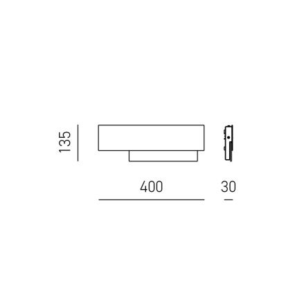 Gea Luce DOHA A P N - LED аплик DOHA LED/15W/230V 40 см черен