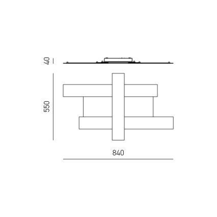 Gea Luce DOHA P M N - LED Плафониера DOHA LED/40W/230V 84 см черен