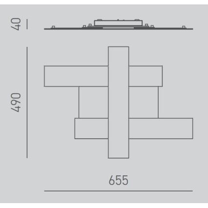 Gea Luce DOHA P P A - LED Плафониера DOHA LED/30W/230V 65,5 см матов хром