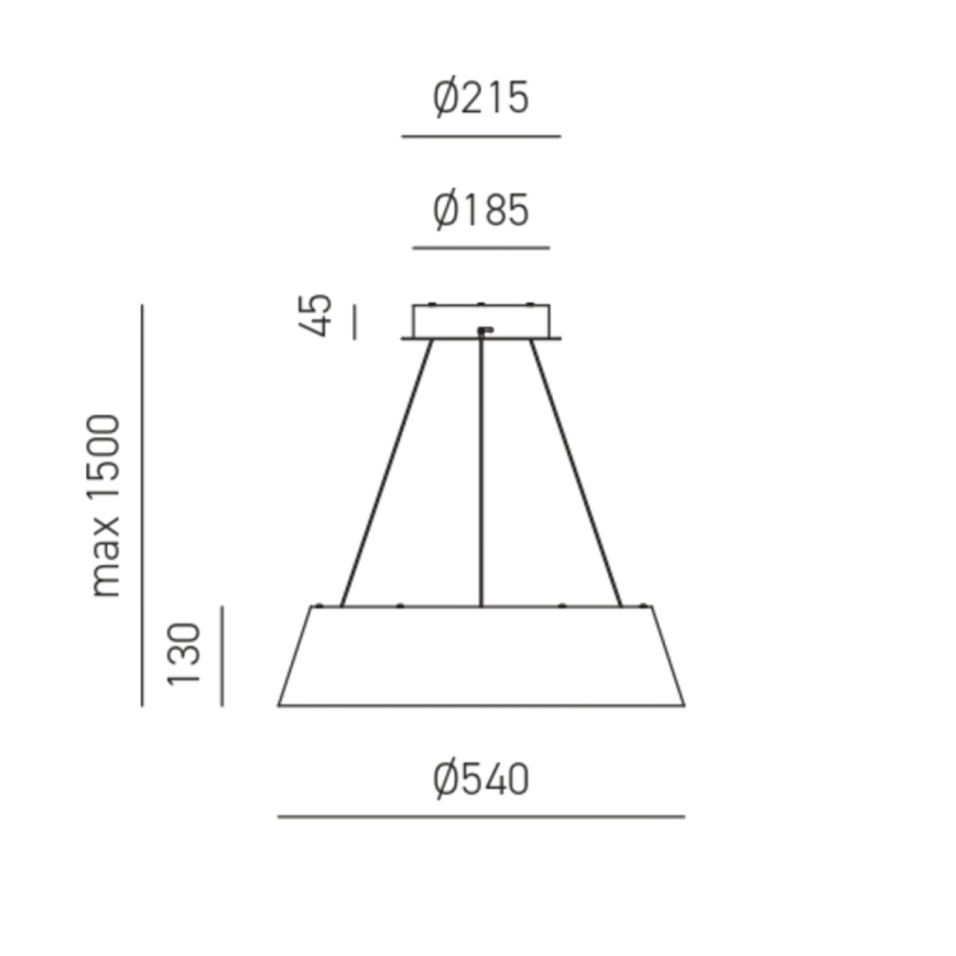 Gea Luce JULIETTE S B - LED Димируем пендел JULIETTE LED/50W/230V бял