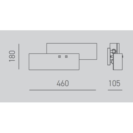 Gea Luce LARA A P arg - Аплик LARA 2xE14/42W/230V сребрист