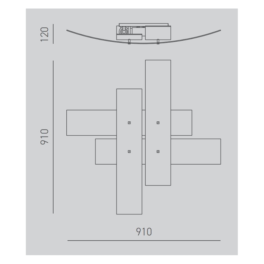 Gea Luce LARA P G oro - Плафон LARA 4xE27/52W/230V 91 см златист