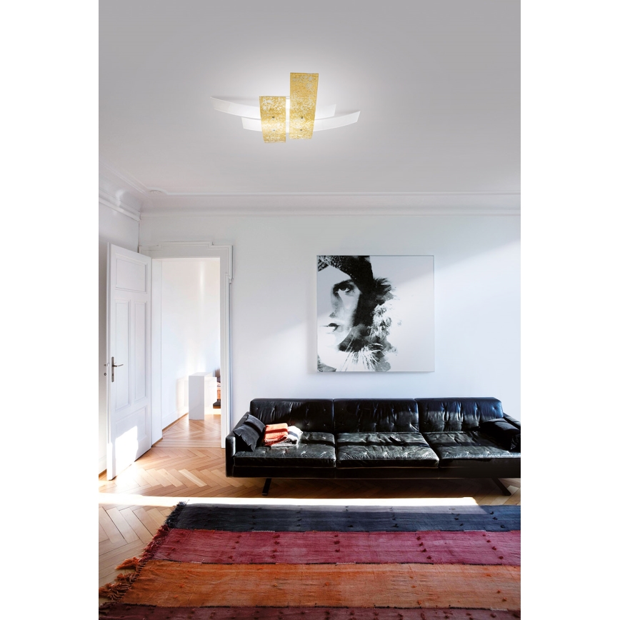 Gea Luce LARA P M oro - Плафон LARA 2xE27/70W/230V 70 см златист
