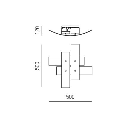 Gea Luce LARA P P oro - Плафон LARA 2xE27/52W/230V 50 см златист