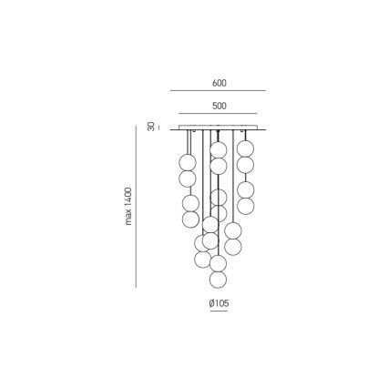 Gea Luce SFERA S10 G - Пендел SFERA 10xG9/28W/230V