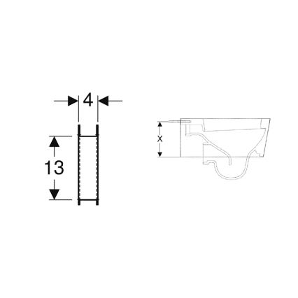 Geberit 111.847.00.1 - Комплект опори за тоалетни чинии с малка опорна площ Duofix 2 бр.
