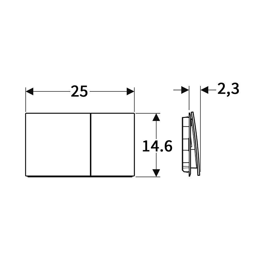 Geberit 115.622.QB.1 - Бутон за промиване Sigma70 25x14,6 см четкан розово-златист