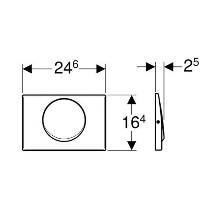 Geberit 115.751.00.1 - Панел за промиване Mambo 24,6x16,4 cm, неръждаема стомана