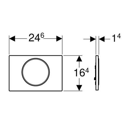Geberit 115.758.KJ.5 - Бутон за промиване Sigma10 24,6x16,4 см бял/лъскав хром