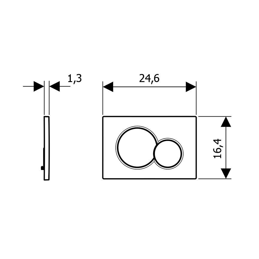 Geberit 115.770.21.5 - Бутон за смиване Sigma01 Round 24,6x16,4 cm лъскав хром