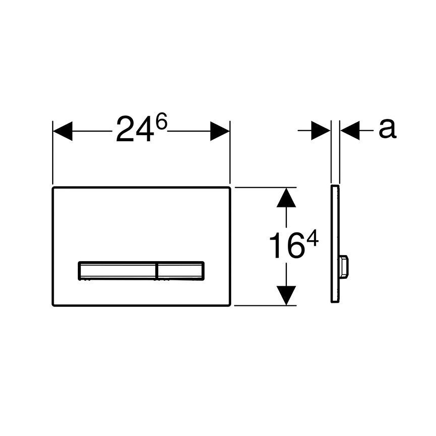Geberit 115.788.JK.2 - Бутон за смиване Sigma50 24,6x16,4 см антрацит/матов хром