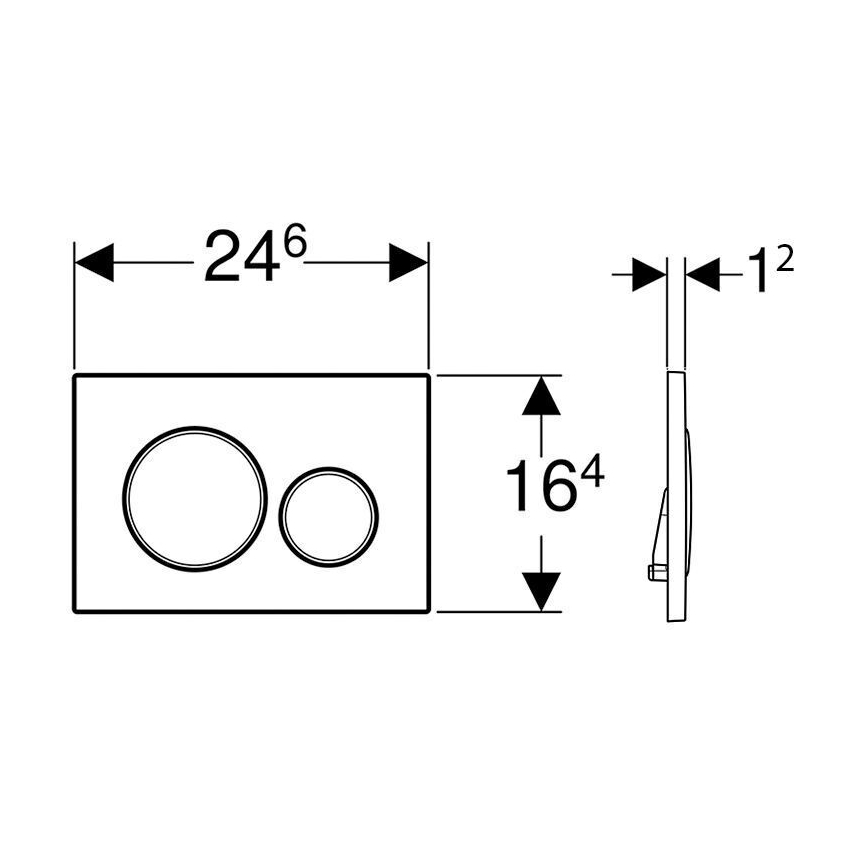 Geberit 115.882.01.1 - Бутон за промиване Sigma20 24,6x16,4 см бял