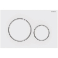 Geberit 115.882.JT.1 - Бутон за смиване Sigma20 24,6x16,4 cm бял/лъскав хром