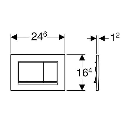 Geberit 115.883.11.1 - Бутон за промиване Sigma30 24,6x16,4 cm бял