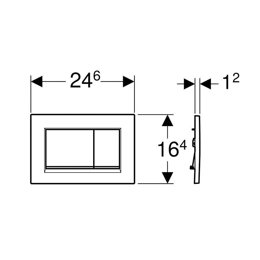 Geberit 115.883.11.1 - Бутон за промиване Sigma30 24,6x16,4 cm бял
