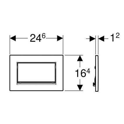 Geberit 115.893.KJ.1 - Панел за промиване Sigma30 24,6x16,4 cm бял/лъскав хром