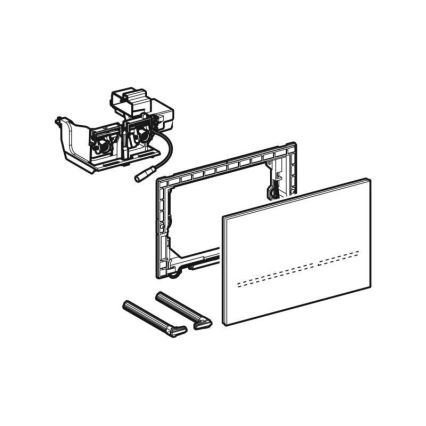 Geberit 116.090.SG.6 - Безконтактен панел за промиване Sigma80 24,7x16,4 cm IP45 черен