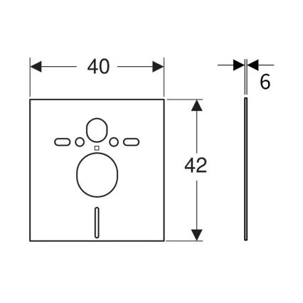 Geberit 156.050.00.1 - Изолационна подложка за конзолни тоалетни и биде 40x42 cm бяла