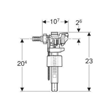 Geberit 243.886.00.5 - Попълващ вентил за вградени казанчета Тип 383