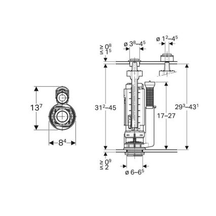 Geberit 282.050.21.2 - Клапан за промиване Тип 290