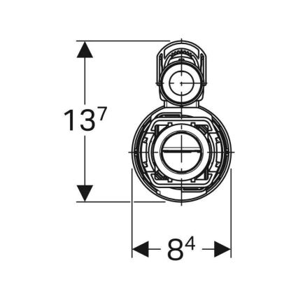 Geberit 282.350.21.2 - Промивен клапан за двустепенно промиване Тип 290
