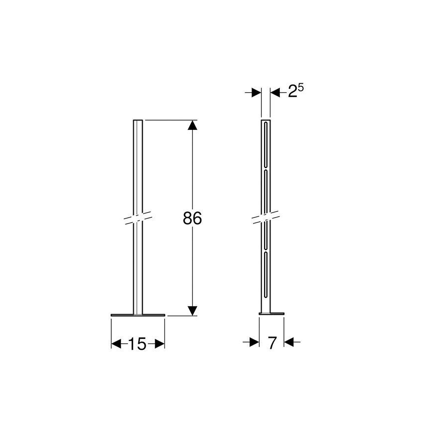 Geberit 457.872.26.1 - Комплект от 2 стойки с монтажна основна плоча Kombifix