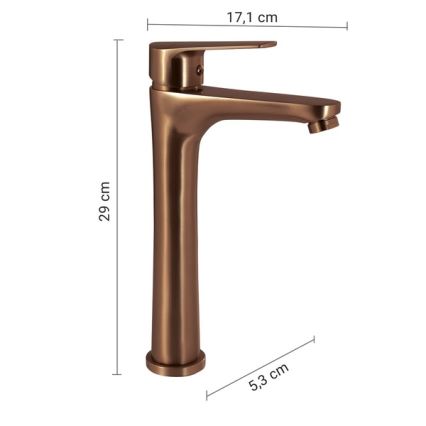 Gedy - бронзов смесител за умивалник COMO 29 cm