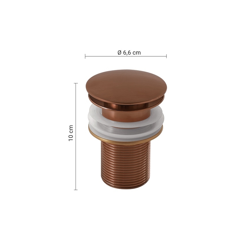 Gedy - CLICK-CLACK сифон за умивалник с диаметър 6,6 cm бронзов