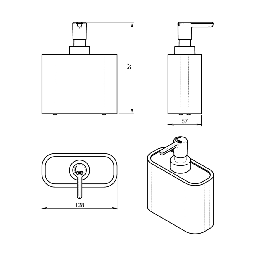 Gedy - Дозатор за сапун NINFEA черен/бамбук