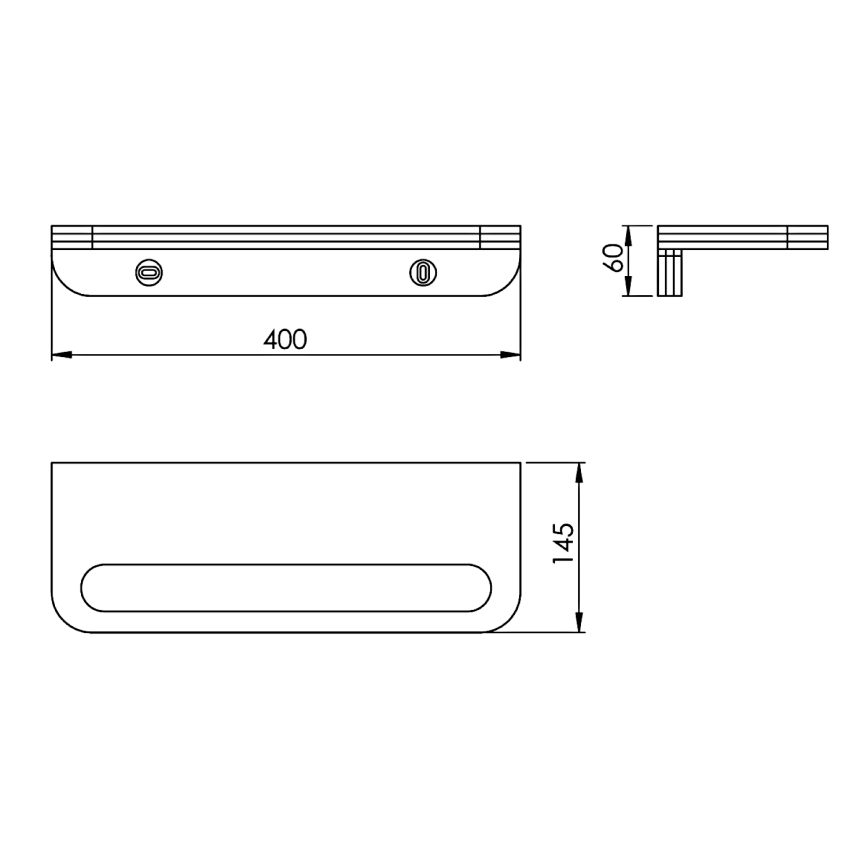 Gedy - Етажерка със закачалка за кърпи HIMALAYA 14,5x40 см бамбук