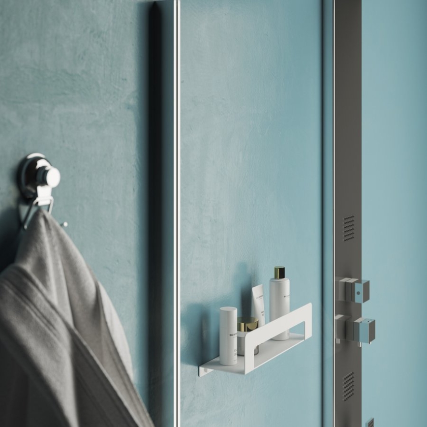 Gedy - Поличка с държач за кърпи CLEO, 50 см, матова бяла