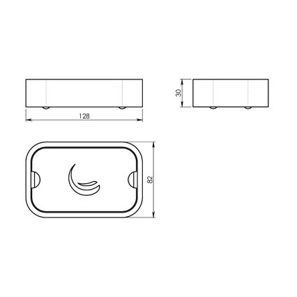 Gedy - Сапунерка NINFEA черен/бамбук