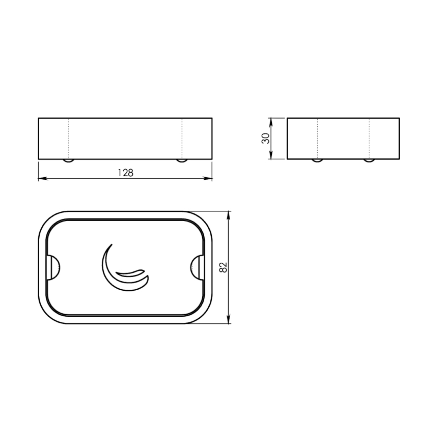 Gedy - Сапунерка NINFEA черен/бамбук