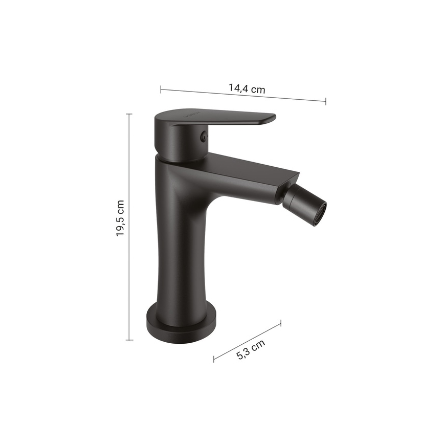 Gedy - Смесител за биде COMO 19,5 cm, матово черно