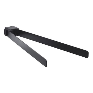 Gedy - Стенен въртящ се закачалка за кърпи PIRENEI 36 см матово черно