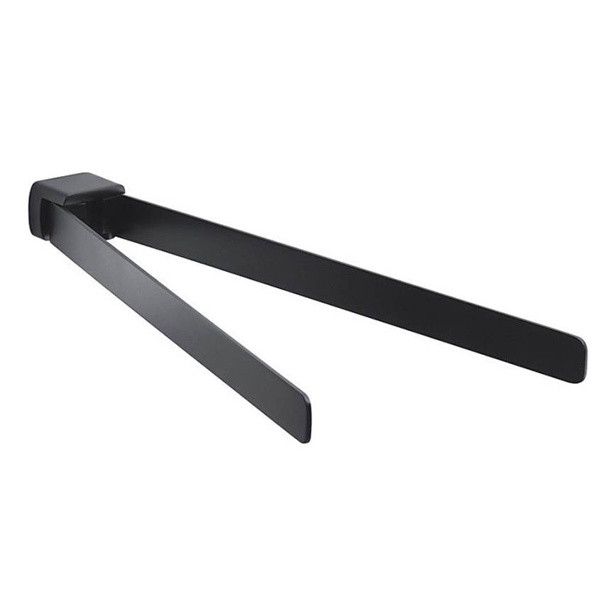 Gedy - Стенен въртящ се закачалка за кърпи PIRENEI 36 см матово черно