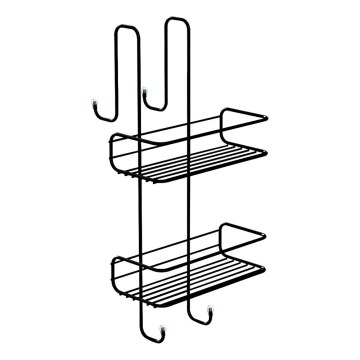 Gedy - Стенна полица за душ CHROM LINE 49x24 cm матово черно