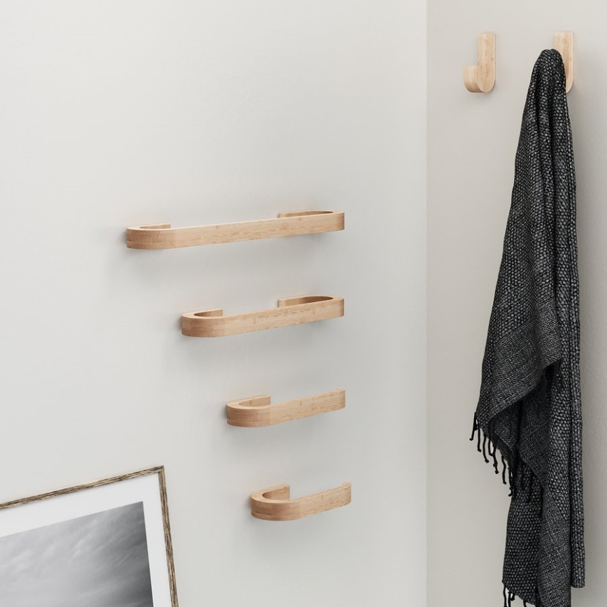 Gedy - Стенна закачалка за кърпи HIMALAYA 6,7x21 см бамбук