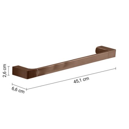 Gedy - стенна закачалка за кърпи PIRENEI 45 cm бронзова