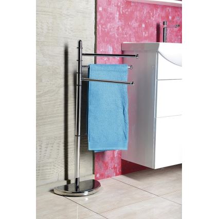 Gedy - Стойка със закачалка за кърпи HIBISCUS 90,5 см лъскав хром