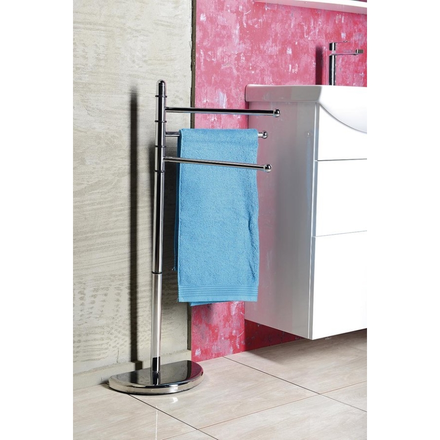 Gedy - Стойка със закачалка за кърпи HIBISCUS 90,5 см лъскав хром